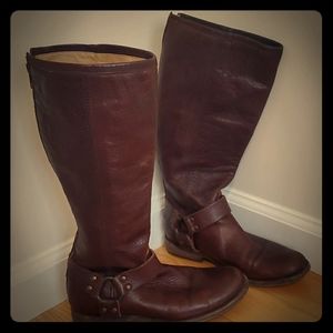 Frye Leather Brown Rider Boots